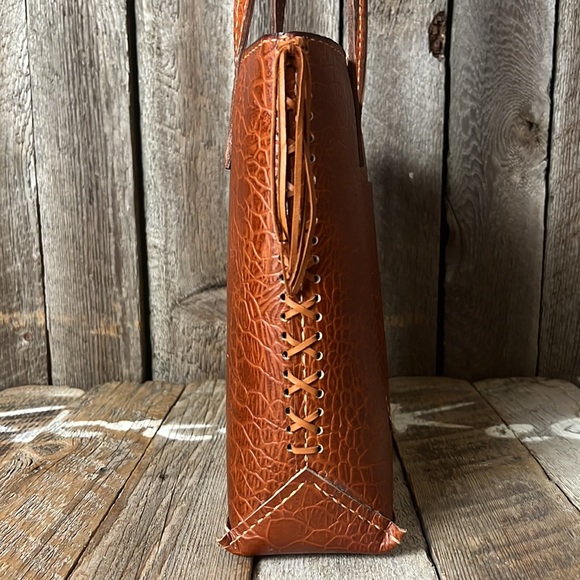 Handmade leather braided tote bag - Picture 16 of 16